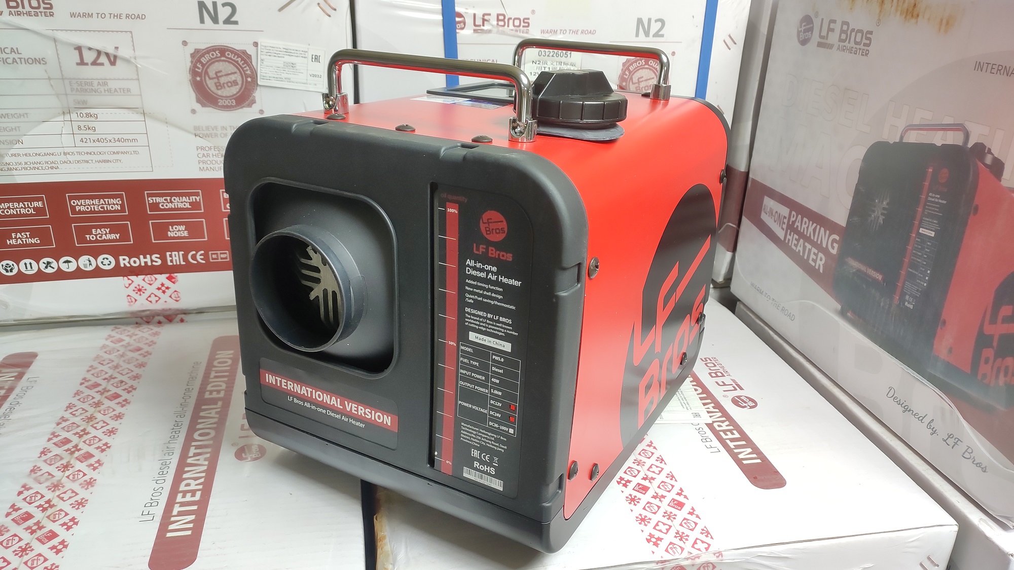 Автономный отопитель LFBros 12в, 24в, 220в 5квт Лунфей